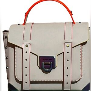 MICHAEL KORS OPTIC WHITE LEATHER
SATCHEL NEW